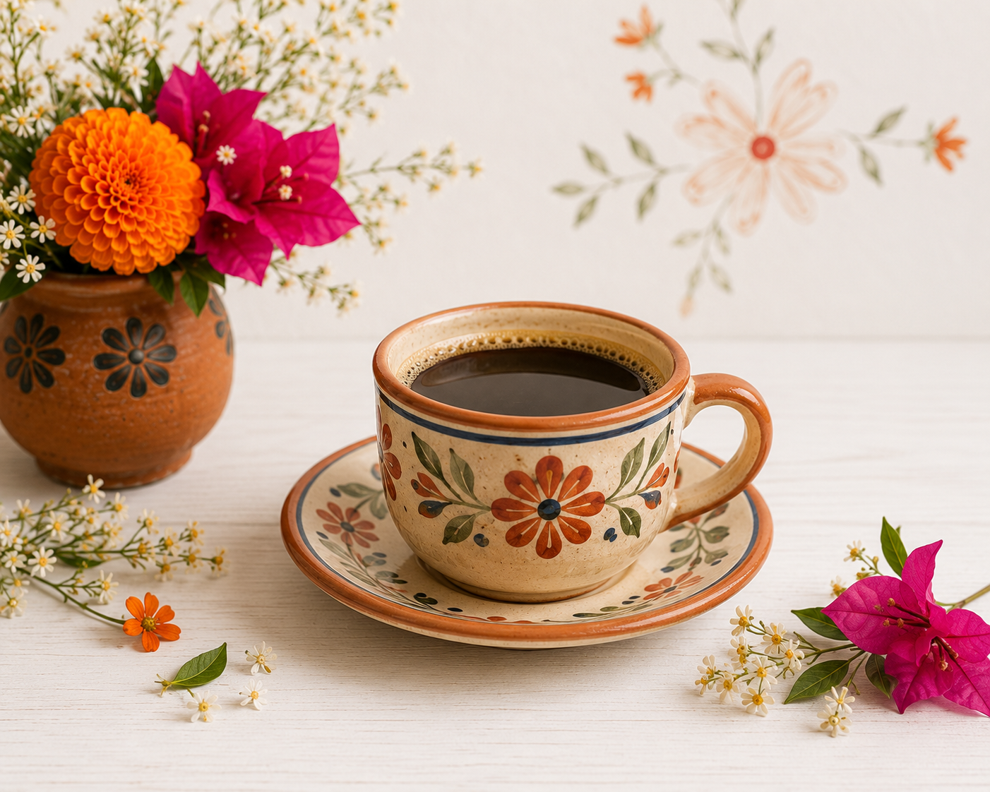 Coffee, Hot Tea & Iced Tea — drinks selection at Fiesta Oaxaca