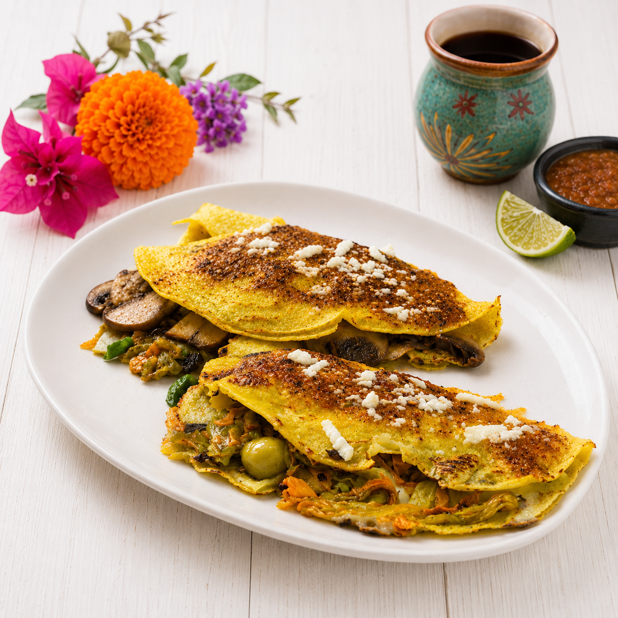 Handcrafted Quesadillas — traditional Oaxacan dishes at Fiesta Oaxaca