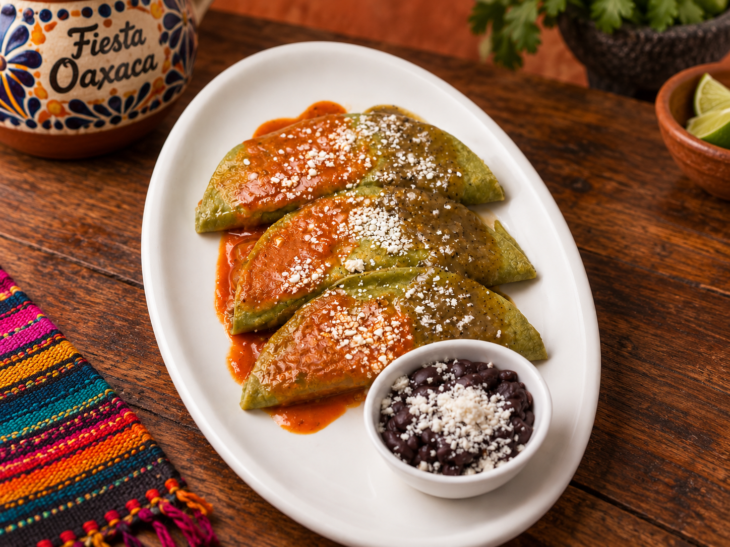 Handcrafted Quesadillas — traditional Oaxacan dishes at Fiesta Oaxaca